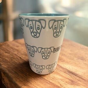 Pfaltzgraff Think Pawsitive Dog Mug - White and Teal